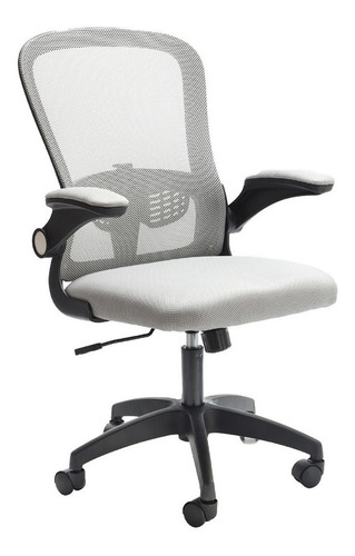 Imagen 2 de 4 de Silla De Escritorio Y Oficina Ergonomica Pc Giratoria Femmto Bm001 gris Mesh Peso Maximo 120kg Reclinable 120° Apoyabrazos Rebatibles