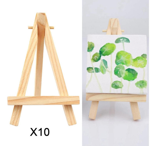 10x Trípode De Caballete De Madera Plegable Los 8x15cm