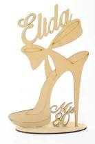 Comprar 10 Centros De Mesa Zapato Con Nombre Y Frase. Personalizados