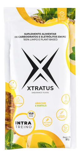 Xtratus Intratreino Natural Abacaxi E Hortelã -12 Sachês 90g