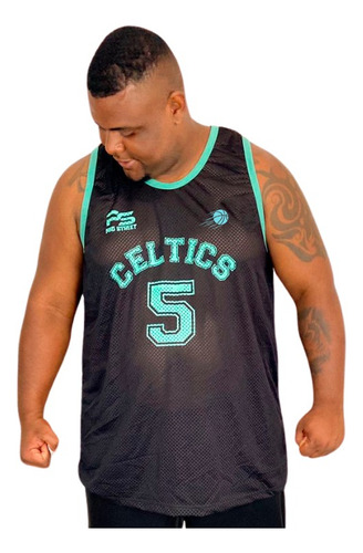 Regata Plus Size Dry-fit Boston Celtics Basquete