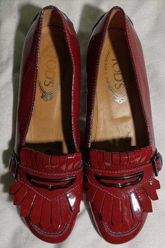Exclusivos Zapatos Slip On Tod's, Italianos, 36, Charol
