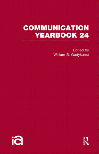 Communication Yearbook 24, De Gudykunst, William. Editorial Routledge, Tapa Blanda En Inglés