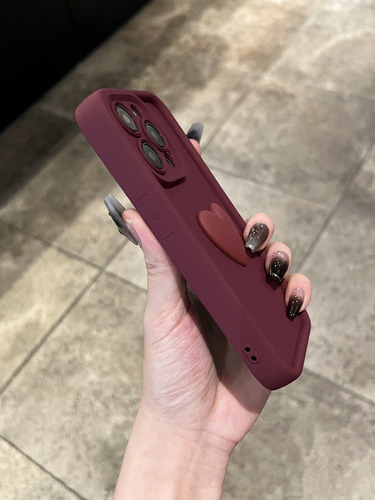 Funda Heart Love Silicona Para Samsung A56 5g Palermo Red Wine Heart Love