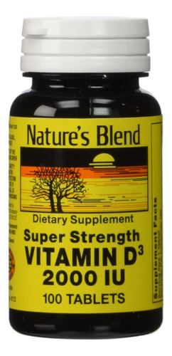 Nature's Blend Vitamina D3 2000 Iu 100 Tabletas