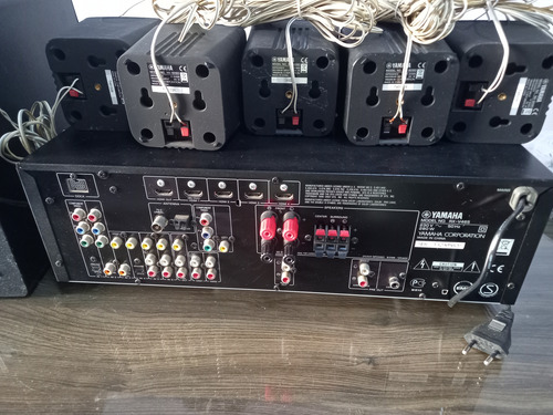 Receiver Yamaha Rx-v465 Imp 220v Caixa Sub Home Theater Hdmi