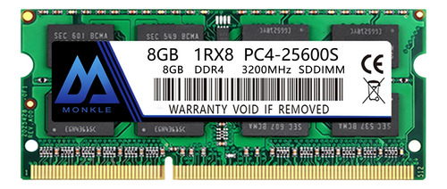 Laptop Memory Ram Monkle 8gb Ddr4-3200mhz Sodimm Pc4-25600