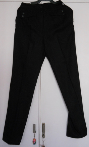 Pantalón Negro 100 % Polyester Yamila Mujer Talle 42