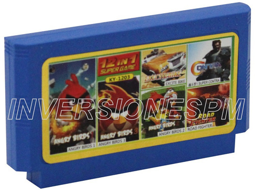 Cassette 12 Juegos En 1 De Super Video Juego De Nintendo Tv