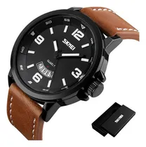 Comprar Relógios De Pulso De Negócios Skmei Leather Calendar