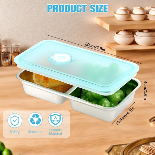 Recipientes De Acero Inoxidable Con Doble Compartimento Para