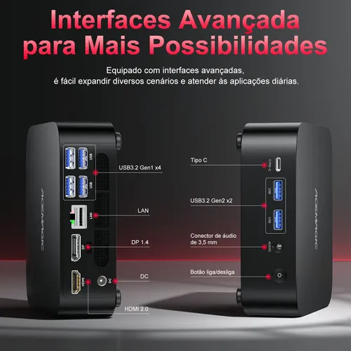 Mini Pc Amd Ryzen 5 7430u 16gb Ddr4 512gb Ssd Con Win11 Pro