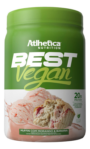 Atlhetica Nutrition Best Vegan Protein Muffin Com Morango & Banana 500g