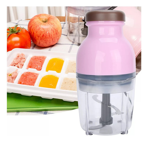 Moedor De Carne Elétrico Máquina De Comida De Bebês Papinha Cor Rosa 110v