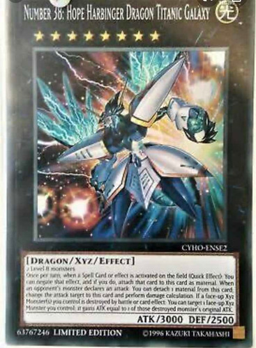 Imagen 1 de 1 de Yugioh Number 38 Hope Harbinger Dragón Titanic Galaxy