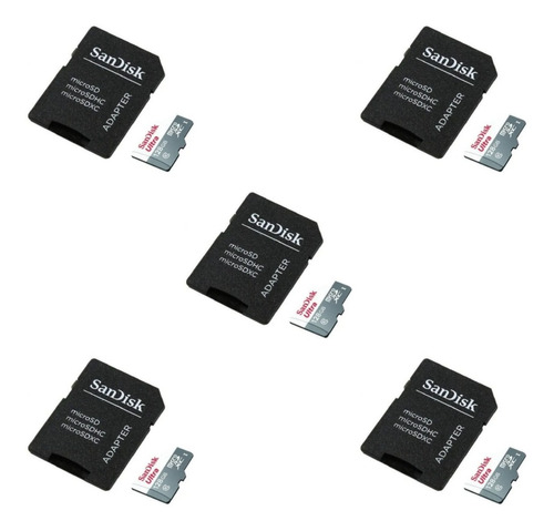 Kit 5 Tarjeta Memoria Micro Sd 128gb Con Adaptador Sd 