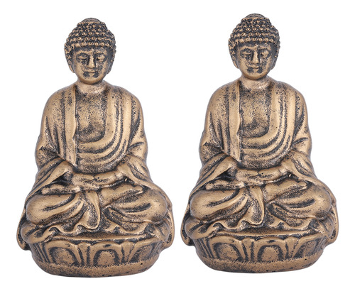 2 Piezas De Adornos De Estatua De Buda Vintage Para Manualid