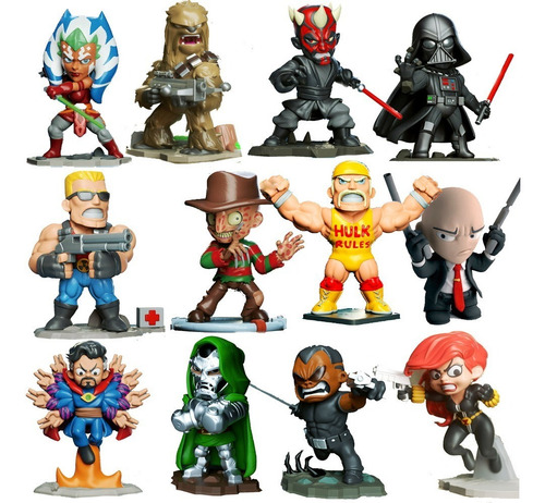 Imagen 4 de 4 de Muñeco Dr Doom Marvel Figura Chibi Coleccion