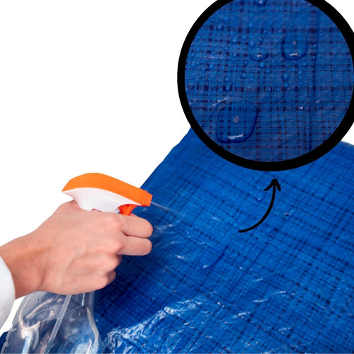 Imagem 5 de 10 de Lona 3x3 Azul Impermeavel Telhado Piscina Barraca Caminhão