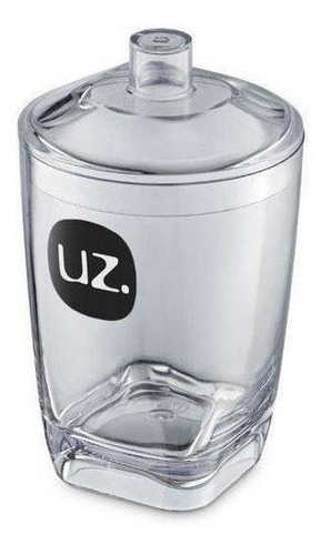 Porta Algodão Premium Transparente De Plastico Uz523