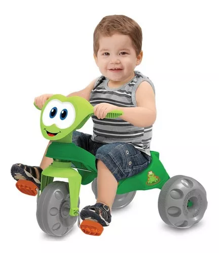 Triciclo Zootico Passeio E Pedal Verde Bandeirante Motoca