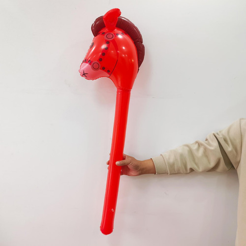 Cabeza De Caballo Inflable Cabeza De Juguete Toy Riding Rojo
