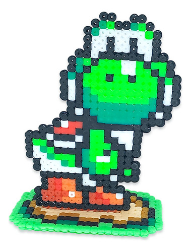 Enfeite De Mesa Pixel Art (hama Bead) Yoshi Super Mario