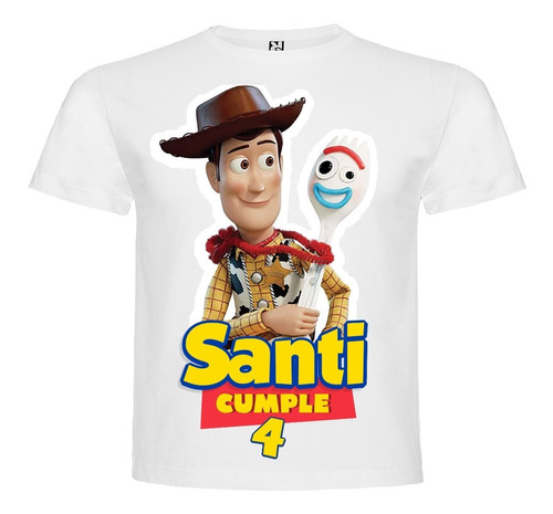 Polera Woody Forky Toy Story 3-12 Niño Cumpleaños 