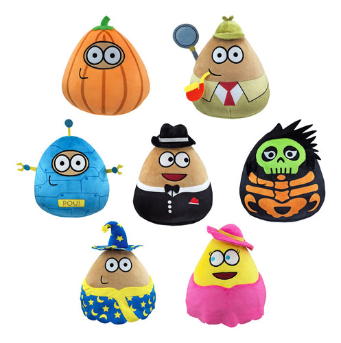 Muñeco De Peluche Pou Plush My Pet Alien Peripheral Nerdy, 7 Color 7pcs