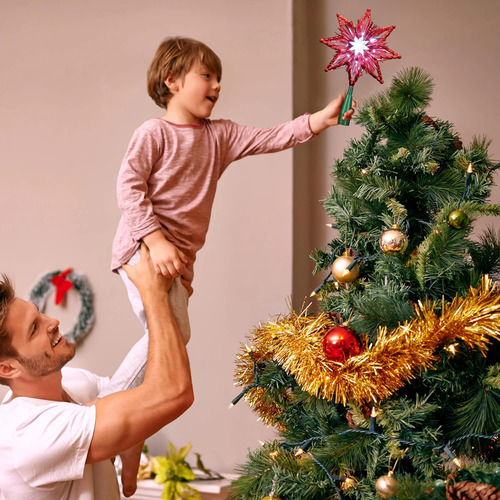 Odeetronic Luces Del Árbol De Navidad Topper, 8in 120v Ul...