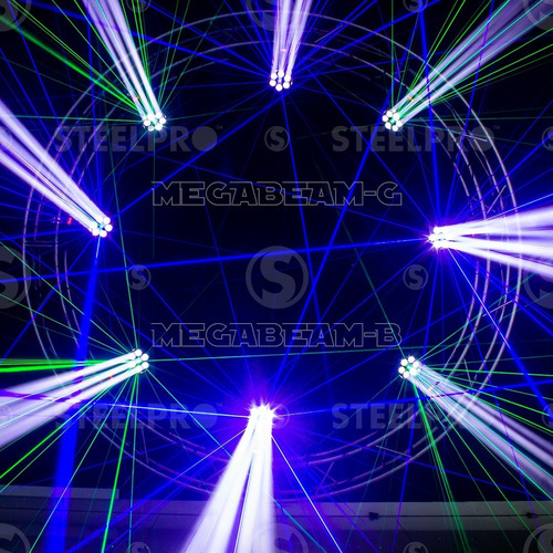 Imagen 7 de 8 de Case Con 2 Cabezas Roboticas Rgbw + Laser Azul - Steelpro