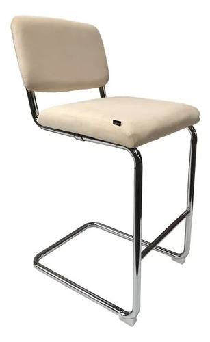Banqueta Cesca Pana Cromo Pack 2 Unidades Color Beige
