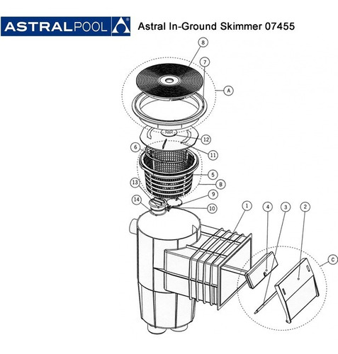Espumadera Astral Pool Para Piscinas (skimmer)