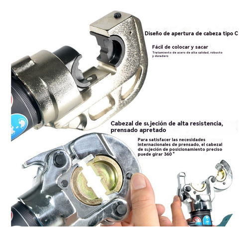 Ez-400 Alicates Hidráulicos Eléctrico Engarzado Continuo 12t