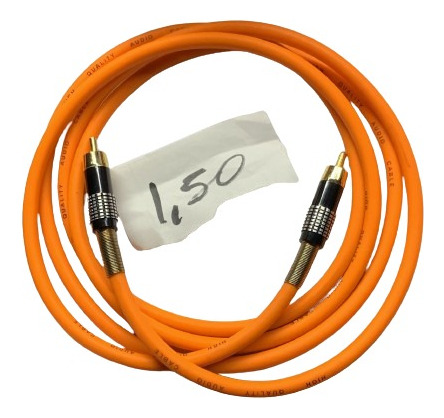 Cable 1 Rca Macho A 1 Rca Macho 1.5m Naranja Fluo