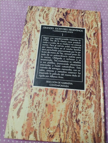Libro Como Agua Para El Chocolate Autora Laura Esquivel (Usado)