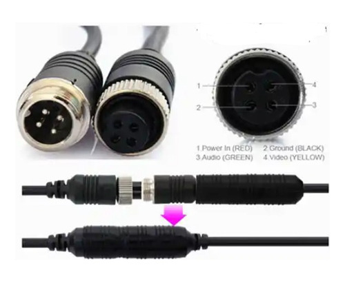 20 Cabos Extensão 20mts Aviador M12 P/ Câmera Monitor Orbe