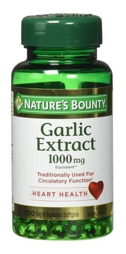 Aceite De Ajo Garlic Oil 1000mg Natures Bounty 100 Capsulas