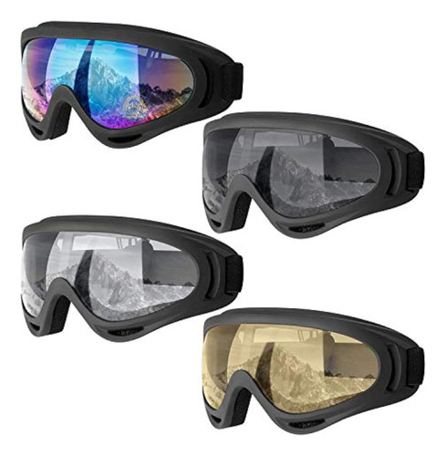 Dapaser 4 Pack Ski Goggles, Winter Sport Goggles