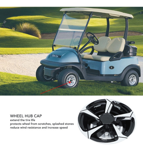 Tapa De Cubo Rueda De 8 Pulgadas For Carrito De Golf Ez-go