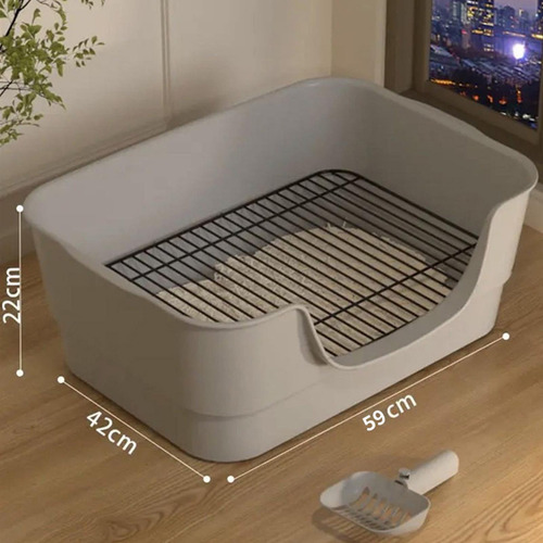 Caja De Arena Para Perros, Valla Elevada Para Entrenar Gris