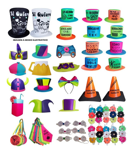 Cotillon, Cotillon Carioca, Gorros Cotillon Novios X 56u