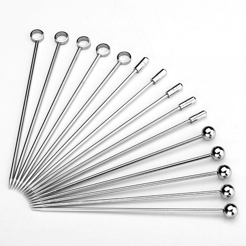 Imagen 6 de 9 de Pinche De Acero Inoxidable Para Coctelería Picadas Martini