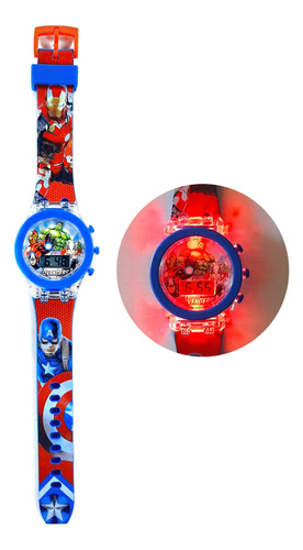 Reloj Luces Led Multicolores Intermitentes Spiderman Y Mas