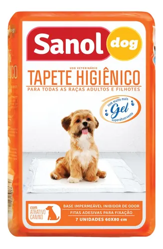 Tapete higiênico para cães Sanol Dog pacote com 7 unidades