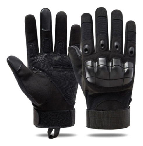 Black Indestructible Finger Sports Fitness Gloves .