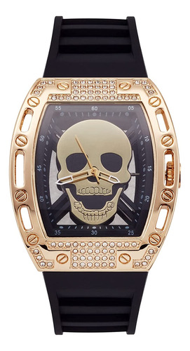 Ed Hardy Skull Movimiento De Cuarzo Para Hombres Reloj Analó