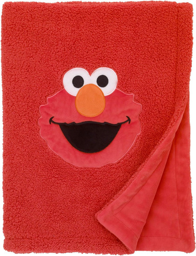 Elmo Rojo Suave Felpa Sherpa Manta Niños Pequeños Apl...