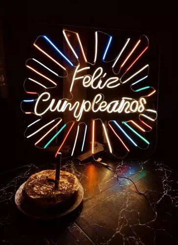 Letrero Led Neon Happy Birthday Cumpleaños