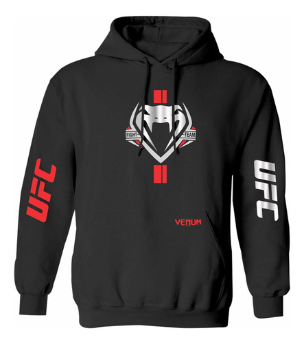 Sudadera Modelo Ufc Venum Fight Team Estampado Reflejante